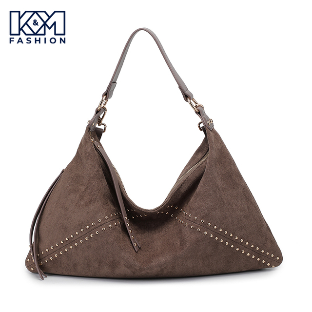 KM2404603 - Hobo Bags Suede Designer Women Ladies Luxury Top Quality Custom Hand Bag ,Studded
