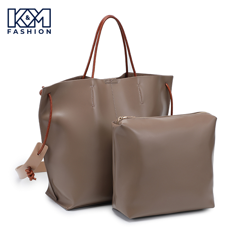 KM2404802 - Double Bags Leather Designer Women Ladies Luxury Top Quality Custom Hand Bag / Set
