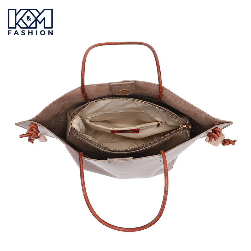 KM2404802 - Double Bags Leather Designer Women Ladies Luxury Top Quality Custom Hand Bag / Set